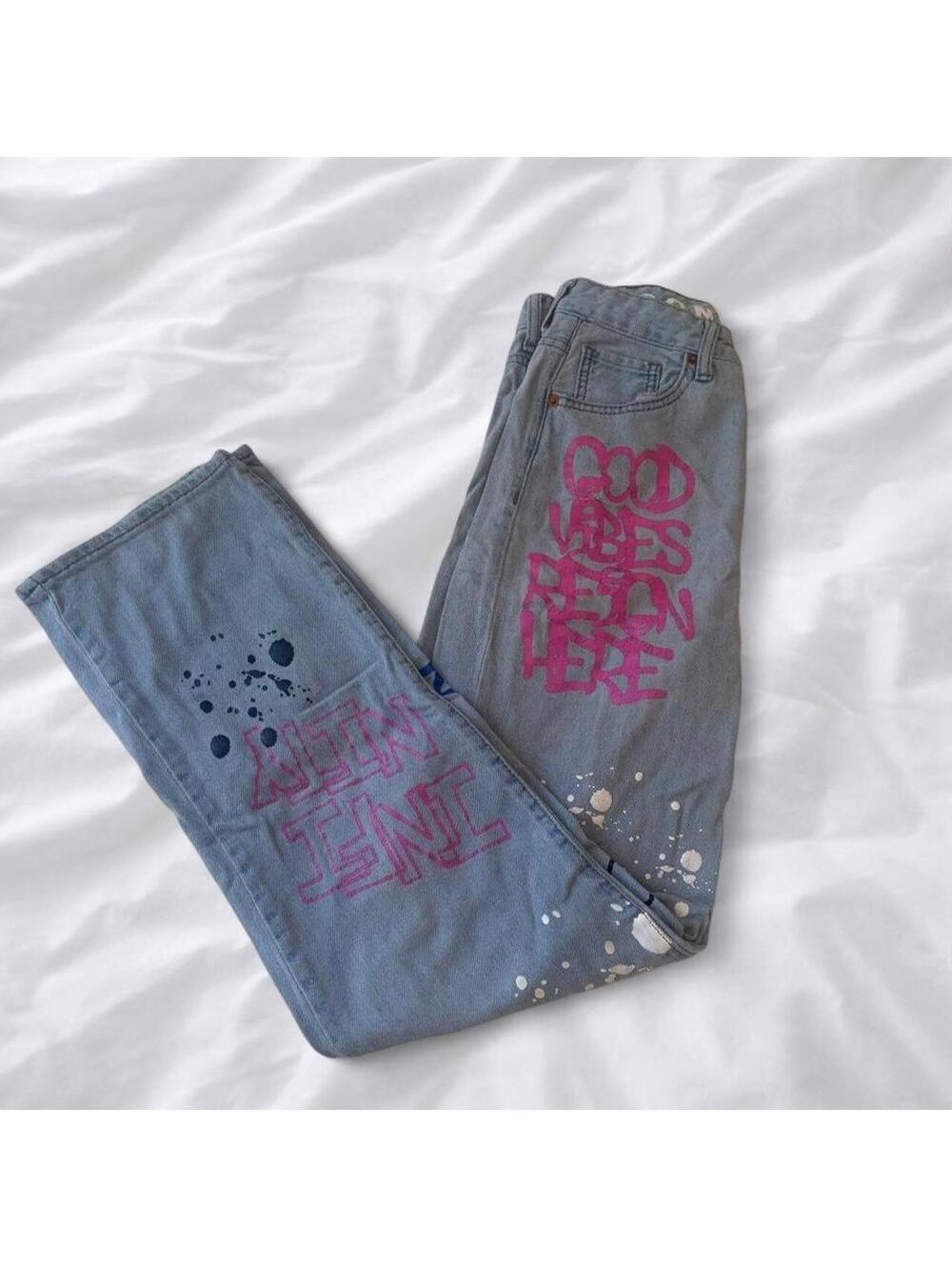 S.O.N.G. Graffiti Boyfriend Jeans Size 5/27